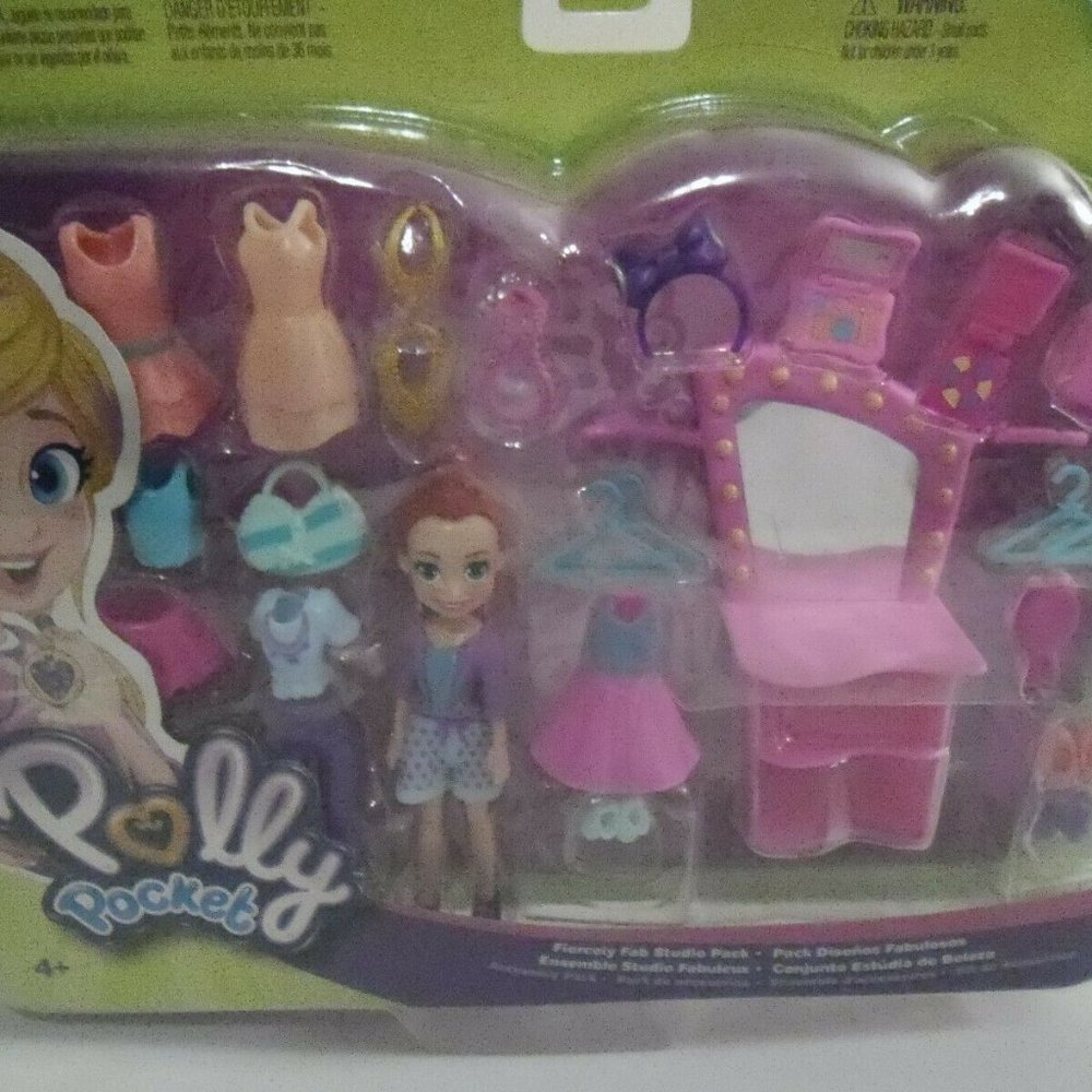 Polly Pocket Doll Fiercely Fab Studio Pack Toy and